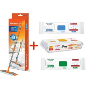PACHET PROMO PREMIUM - Lavete umede pentru curatare pardoseli SLEEPY EASY CLEAN BLEACH+NEW Mop curățare Uscata&Umeda