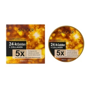 Sadoer Mască pentru Ochi cu Aur 24K și Colagen – 80 bucăți / 100g