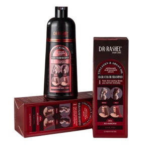 Șampon Colorant Dr. Rashel Wine Red 400ml – Colagen & Ulei de Argan, Fără Amoniac