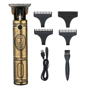 Set 2 in 1 Masina de Tuns + Shaver Ras cu precizie pentru Contur fara Fir, Lame din Inox Incarcare USB - Img 2