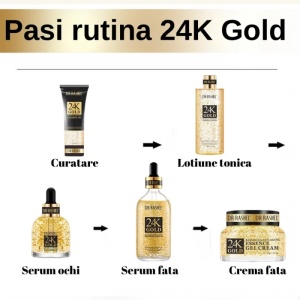 Set 5 Produse Anti - Aging cu Particulele de Aur Cosmetic - Dr Rashel 24k Gold Anti Aging Skin Care Dr Rashel - Img 3