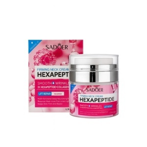 Cremă pentru gât fermizantă și antirid – Sadoer Hexapeptide Firming Neck Cream 3x Hexapeptide + Collagen