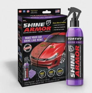 Kit intretinere auto, ceara lichida Shine Armor 236 ml - Img 3