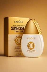 SADOER SPF 90+ cremă de protecție solară.