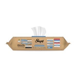 Șervețele Umede Biodegradabile Sleepy Bio Easy Clean Sea Salt & Sea Weed 3XLarge, 50 buc - Img 2