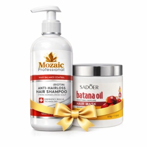 Set Șampon Mozaic Anti-Cădere cu Biotină 1000ml + Mască Ulei Batana Sadoer 500g