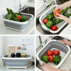 Tocator 3 in 1 multifunctional, pliabil, scurgator, uscator pentru alimente - Img 3