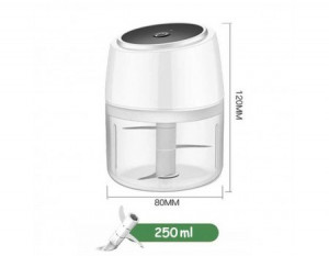 Mini Blender Electric, 3 Cutite, Incarcare USB, Tocator pentru usturoi si alte legume 250ml - Img 2