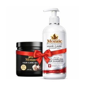 Mozaic Repair & Strength Duo – Mască cu Usturoi + Șampon cu Biotină