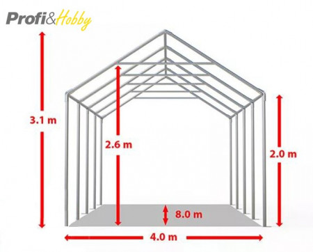 4X8 м Шатра / PROFESSIONAL / PVC 550 гр/кв.м / Огнеустойчив - Img 4