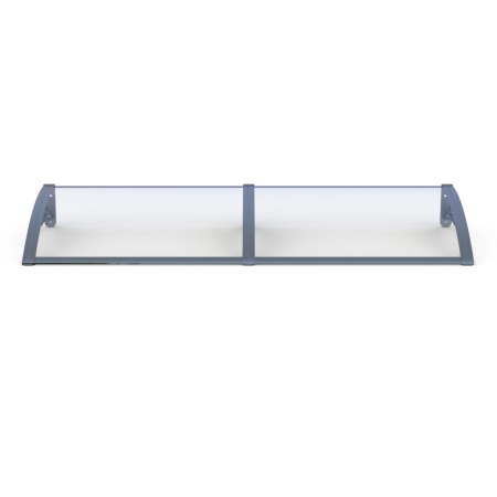 Навес PREMIUM ALU 200см × 150см - Сив/Прозрачен - Img 2