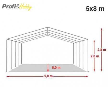 5X8 м Шатра / ECONOMY / PVC 500 гр/кв.м - Img 4