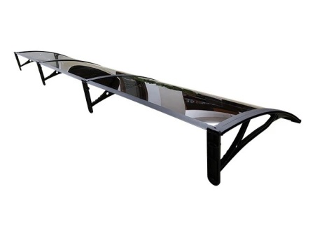 Навес PREMIUM ALU 240см × 150см - Черен/Кафяв - Img 6