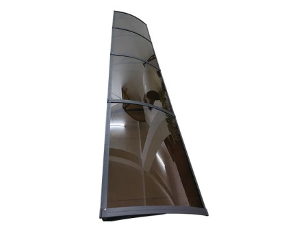 Навес PREMIUM ALU 360см × 120см - Черен/Кафяв - Img 4