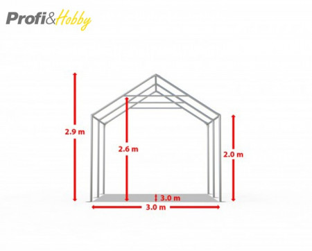 3X3 м Шатра / PROFESSIONAL / PVC 550 гр/кв.м / Огнеустойчив - Img 4