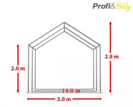 3X4 м Шатра / ECONOMY / PVC 500 гр/кв.м, зелен - Img 2