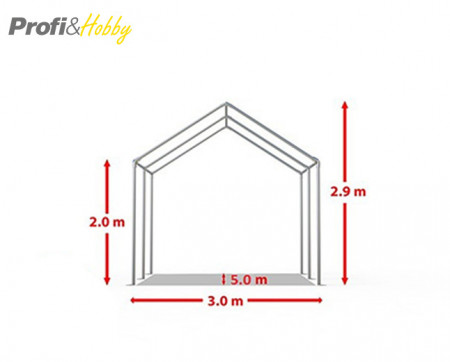 3X5 м Шатра / ECONOMY / PVC 500 гр/кв.м - Img 4