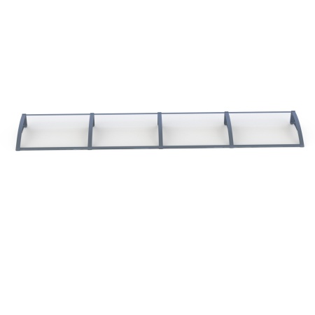Навес PREMIUM ALU 360см × 120см - Сив/Прозрачен - Img 2