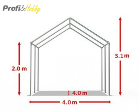 4X4 м Шатра / ECONOMY / PVC 500 гр/кв.м - Img 4