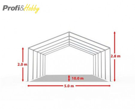 5X10 м Шатра / ECONOMY / PVC 500 гр/кв.м - Img 4