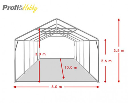 5X10 м Шатра / PROFESSIONAL XXL / PVC 550 гр/кв.м / Огнеустойчив - Img 5