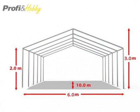 6X10 м Шатра / ECONOMY / PVC 500 гр/кв.м - Img 4