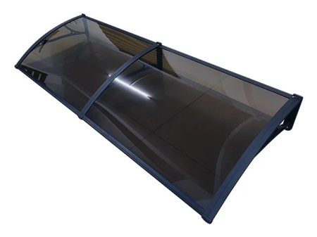 Навес PREMIUM ALU 200см × 120см - Черен/Кафяв - Img 6