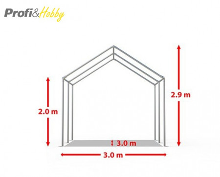 3X3 м Шатра / ECONOMY / PVC 500 гр/кв.м - Img 4
