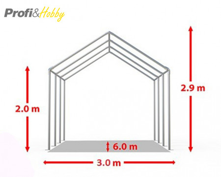 3X6 м Шатра / ECONOMY / PVC 500 гр/кв.м - Img 4