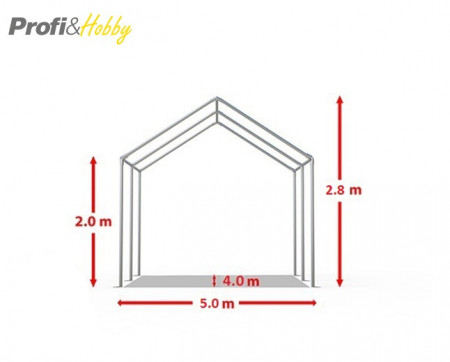 5X4 м Шатра / ECONOMY / PVC 500 гр/кв.м - Img 4