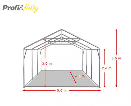 5X6 м Шатра / PROFESSIONAL XXL / PVC 550 гр/кв.м - Img 5