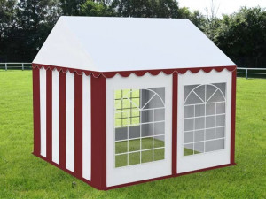 3X4 м Шатра / ECONOMY / PVC 500 гр/кв.м, червен