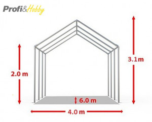 4X6 м Шатра / ECONOMY / PVC 500 гр/кв.м - Img 4