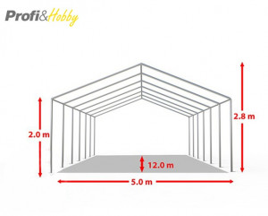 5X12 м Шатра / ECONOMY / PVC 500 гр/кв.м - Img 4