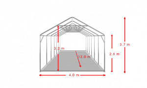 4X12 м Шатра / PROFESSIONAL XXL / PVC 550 гр/кв.м / Огнеустойчив - Img 4