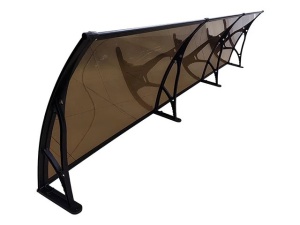 Навес PREMIUM ALU 240см × 150см - Черен/Кафяв - Img 5
