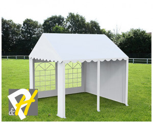 3X4 м Шатра / ECONOMY / PVC 500 гр/кв.м, червен - Img 3