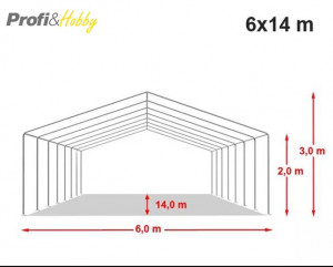 6X14 м Шатра / ECONOMY / PVC 500 гр/кв.м - Img 4