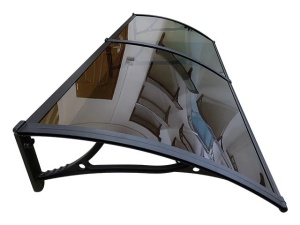 Навес PREMIUM ALU 200см × 120см - Черен/Кафяв