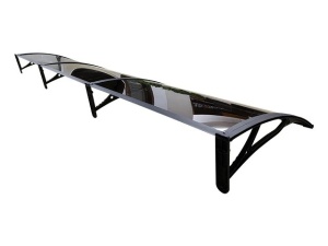 Навес PREMIUM ALU 240см × 150см - Черен/Кафяв - Img 6