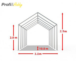 3X10 м Шатра / ECONOMY / PVC 500 гр/кв.м - Img 4