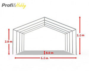 6X8 м Шатра / ECONOMY / PVC 500 гр/кв.м - Img 4