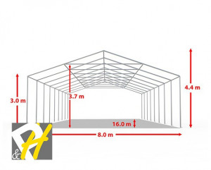 8X16 м Шатра / PROFESSIONAL XXL / PVC 550 гр/кв.м / Огнеустойчив - Img 4