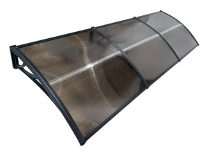 Навес 300см × 120см - Черен/Кафяв