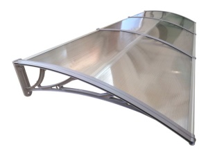 Навес 300см × 150см - Сив/Прозрачен