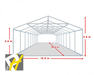 10X20 м Шатра / PROFESSIONAL XXL / PVC брезент 550 гр/кв.м - Img 6