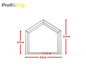 3X5 м Шатра / ECONOMY / PVC 500 гр/кв.м - Img 4
