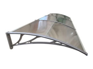 Навес 300см × 150см - Сив/Прозрачен - Img 3