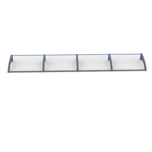 Навес PREMIUM ALU 360см × 120см - Сив/Прозрачен - Img 2