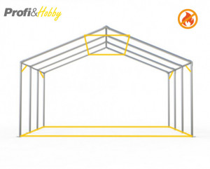 4X10 м Шатра / PROFESSIONAL XXL / PVC 550 гр/кв.м / Огнеустойчив - Img 4